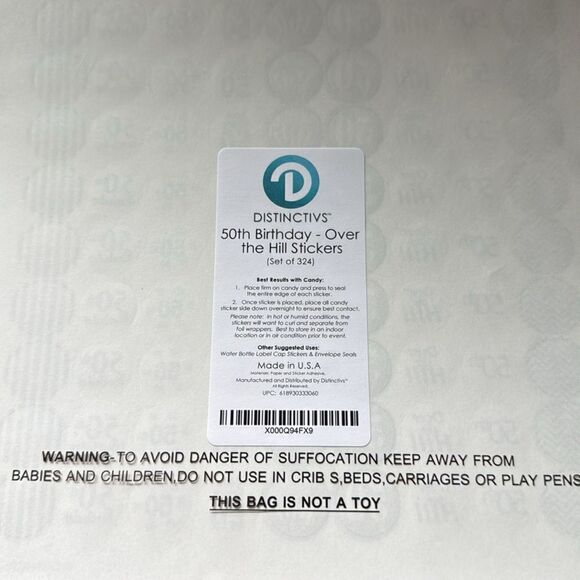 NWT 50th birthday stickers - Picture 2 of 2